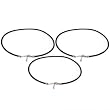 Velvet Choker Black 18-20" 3Pcs