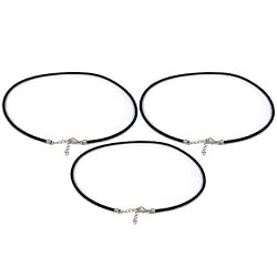 Velvet Choker Black 18-20" 3Pcs
