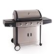 Luxus Edelstahl Garten Gasgrill 4 flammig mit Haube