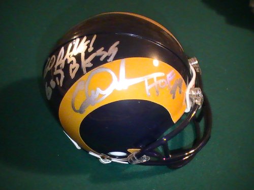 ERIC DICKERSON SIGNED AUTOGRAPHED ST LOUIS RAMS MINI HELMET COA + HOLOGRAM
