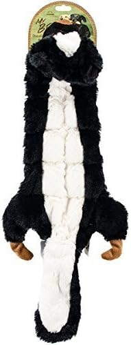 Nandog My Bff Unstuffed 10 Squeakers Plush Toy-Black Skunk by Nandog Pet Gear