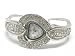 Silver Crystal Rhinestone Heart Bracelet Watch Jewelry