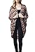 82 Days Women'S Poly Rayon Open Front High Low Kimono Style Cardigan - Print