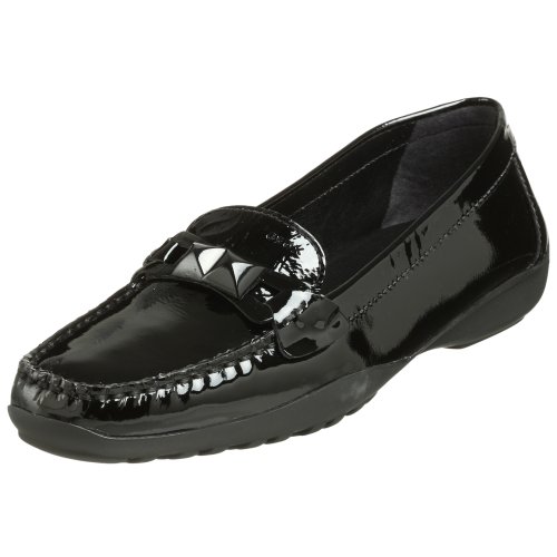 Geox Women's Winter Grin Flat,Black,39 EU (US Women's 9 M)