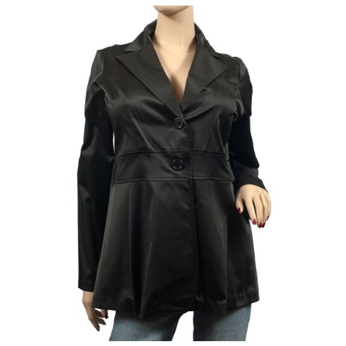 MidNight Black Junior Plus Size Blazer Coat 2X 41 lUkuE%2BlL
