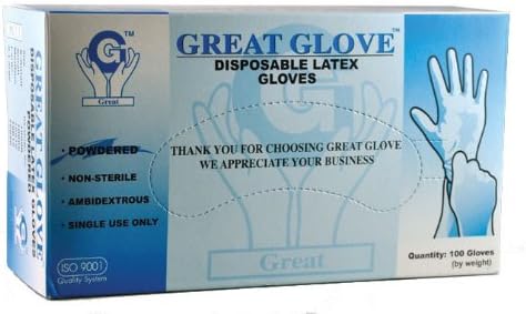 Great Glove - Lightly Powdered Disposable Latex Glove - Small
