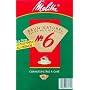 Melitta 626412 40 Count #6 Natural Brown Cone Coffee Filters