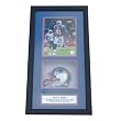 Randy Moss8"x10" with mini helmet in a Shadow Box Frame Autographed - New England Patriots