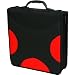 200 Disc CD / DVD / Video Game Cross Red Design Wallet Booklet Blinder Storage Organizer Carrying Case with Handle + Shoulder Strap