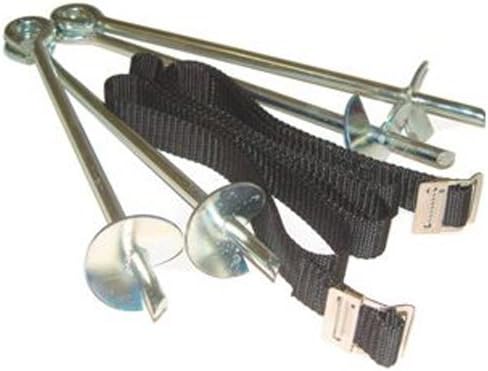 Heavy Duty Galvanized Trampoline Anchor Peg Kit Trampoline Tie Down Kit to Secure Outdoor Trampolines