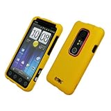 EMPIRE Yellow Rubberized Hard Case Cover for Sprint HTC EVO 3D