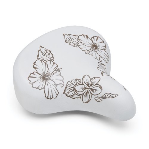 Electra Hawaii Bicycle Saddle (White with Flowers)