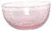 Hand Blown Glass with Rose Pink Bubbles Small Bowl 3"H Set of Two