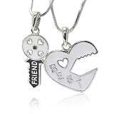 White Best Friend Two Pendants Necklace Fashion Jewelry -- 2 Necklaces