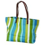 Chartreuse Stripe Market Tote