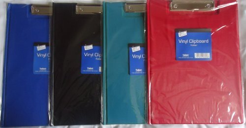 Just stationeryVinyl CLIPBOARD Folder Assorted Colour