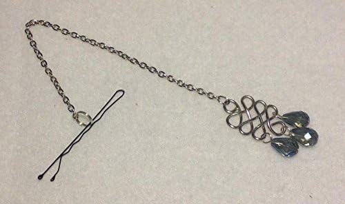 Iridescent Blue and Silver Tikka / Teeka Desi Hair and Forehead Jewelry