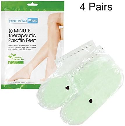 Paraffin Wax Works 10 Minutes Therapeutic Paraffin Foot Treatment Set of 4 Pairs
