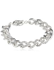 CZ by Kenneth Jay Lane "Trend" Cubic Zirconia (8 cttw) Link Bracelet, 7.25"