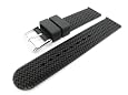 Men`s Rubbertech Silicone Rubber Watchband Stainless Steel Buckle.  Black 22mm