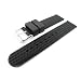 Men's Rubbertech Silicone Rubber Watchband Stainless Steel Buckle.� Black 22mm