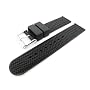 Men's Rubbertech Silicone Rubber Watchband Stainless Steel Buckle.� Black 22mm