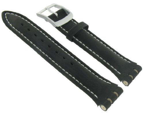 20mm Swatch Black with By Hirsch