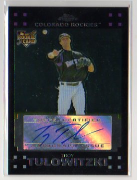 Buy 2007 Topps Chrome Troy Tulowitzki Autograph Rookie Baseball Card by Topps