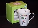 Royal Worcester Clare Mackie Sentiments Mug 11 ounce - Thank You
