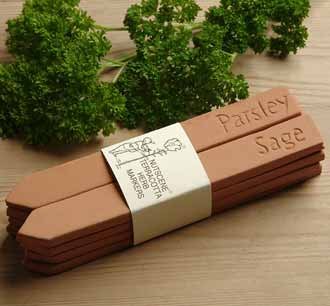 Childrens Toyshop  Outdoor Living : Herb Labels (Terracotta)  - Set of 8