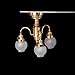 Brass Chandelier 3 Arm Lamp LED Glass Shade Ceiling Light 1:12 Dollhouse (Style 1)