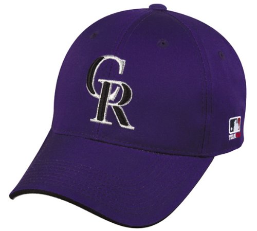 MLB ADULT WOOL Colorado ROCKIES Alternate ALL PURPLE Hat Cap Adjustable Velcro New