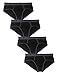 DAVID ARCHY Men's 4 Pack Manner Cotton Stylish Briefs