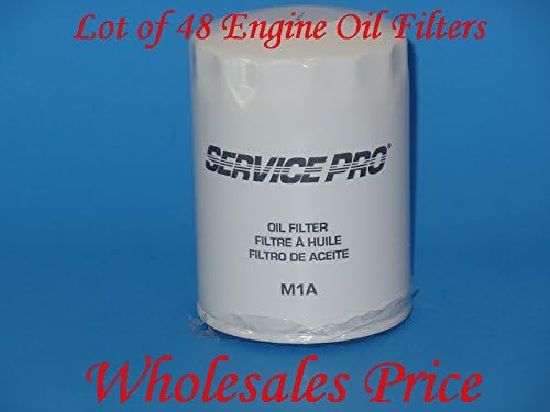 ( Lot of 48 )Oil Filter Service Pro M1A , L30001 , PH8A Fits AMERICAN MOTORS CHRYSLER DESOTO DODGE EDSEL FORD INTERNATIONAL JEEP LINCOLN MAZDA MERCURY MERKUR NISSAN PLYMOUTH SHELBY SUNBEAM TOYOTA