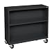 Sandusky Lee BM10361830-09 Black Steel Mobile Book Case, 36" Height x 36" Width x 18" Depth, 2 Shelves