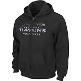 NFL Men's Baltimore Ravens Touchback IV Long Sleeve Fullzip Hooded Fleece (Black, Large)
