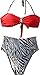 Surenow Cutest Retro Swimsuit Swimwear Vintage Push Up High Waist Bikini Set Stripe