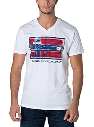Geographical Norway Camiseta Manga Corta Snht (Blanco)