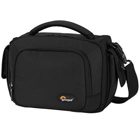 Lowepro Clips 120 Bag For Digital Camcorder To Fit Sony Handycam CX105, XR200, XR520, SR37, Sr57, Sr77 Panasonic SD10, SD200, Canon FS200 and Legria Range- Black