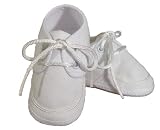 Boy's Gabardine Lace-up Shoe (Size 0/White)