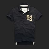Abercrombie & Fitch アバクロ ポロシャツ メンズ シャツ ネイビー 並行輸入品