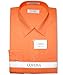 Men's Solid BURNT ORANGE Color Dress Shirt w/ Convertible Cuffs