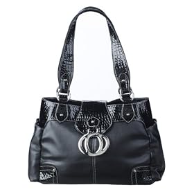 Xhilaration® Faux-Crocodile Tote - Black
