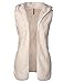 BIADANI Women Soft Hood Fur Vest