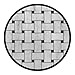 Carrara Marble Italian White Bianco Carrera Basketweave Mosaic Tile with Negro Marquina Black Dots Honed