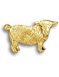 14k Gold Goat Pin by The Magic Zoo