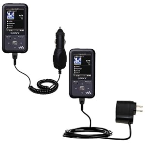 Car and Wall Charger Essential Kit for the Sony Walkman NW-S716F - uses Gomadic TipExchange Technology Car and Wall Charger Essential Kit for the Sony Walkman NW-S716F - uses Gomadic TipExchange Technology