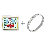Gold Plated Cartoon Theme Photo Italian Charm Daddy's Chick- Easter Bracelet