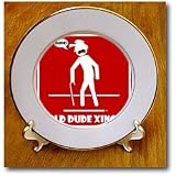 OLD DUDE XING red sign 1 - 8 Inch Porcelain Plate