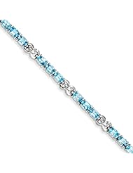 Sterling Silver Blue Topaz Bracelet